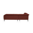 ECKSOFA in Chenille Rostfarben  205/280 cm  - Rostfarben/Schwarz, Design, Textil/Metall (205/280cm) - Xora