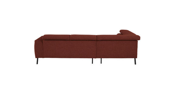 ECKSOFA in Chenille Rostfarben  205/280 cm  - Rostfarben/Schwarz, Design, Textil/Metall (205/280cm) - Xora