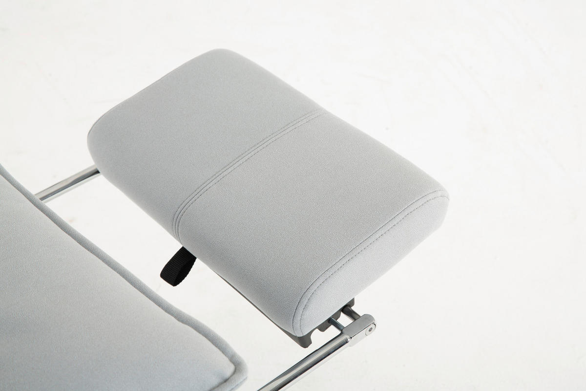 PISARNIŠKI STOL kovina, umetna masa, tekstil črna, svetlo siva  - črna/svetlo siva, Design, kovina/umetna masa (66/115-123/70cm) - Venda