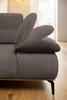 ECKSOFA Dunkelbraun Flachgewebe  - Eichefarben/Dunkelbraun, Natur, Holz/Textil (195/322cm) - Chilliano