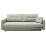 SCHLAFSOFA Webstoff Beige  - Beige/Buchefarben, KONVENTIONELL, Holz/Textil (220/90/95cm) - Carryhome