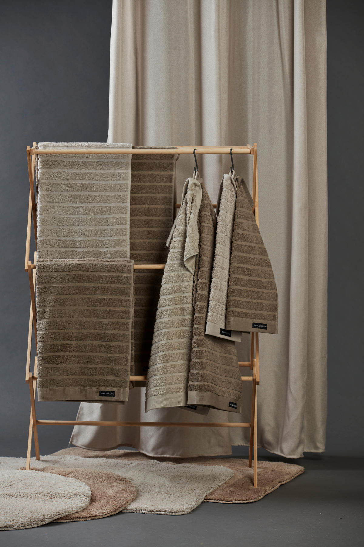 DUSCHDRAPERI Solid 180/200 cm  - beige, Basics, textil (180/200cm) - Best Price