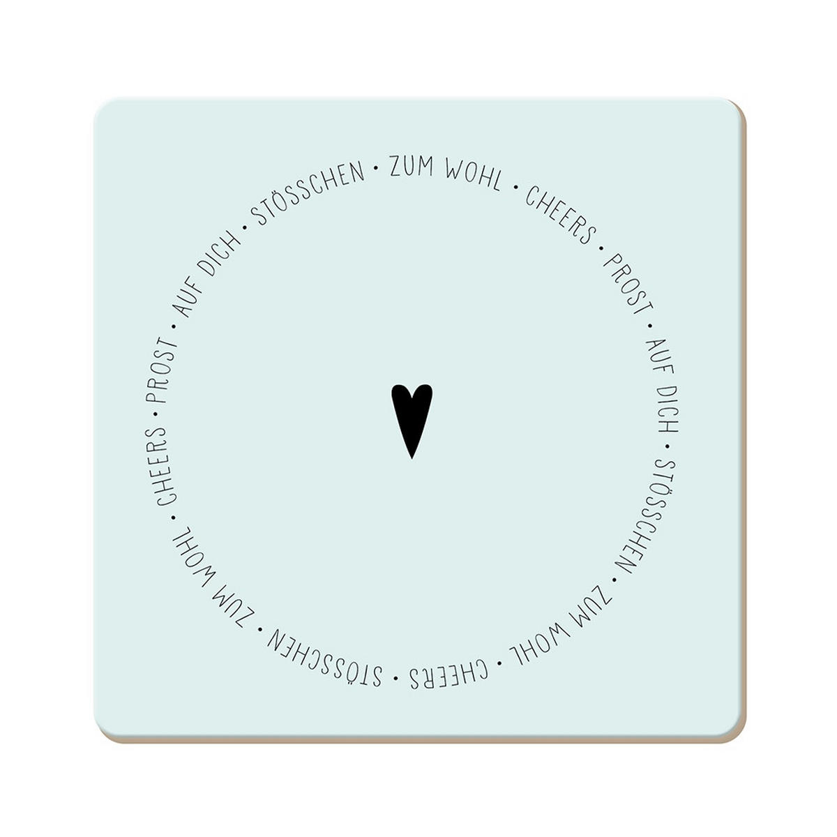 UNTERSETZER Holzwerkstoff  - Basics, Holzwerkstoff (9,5/9,5cm)