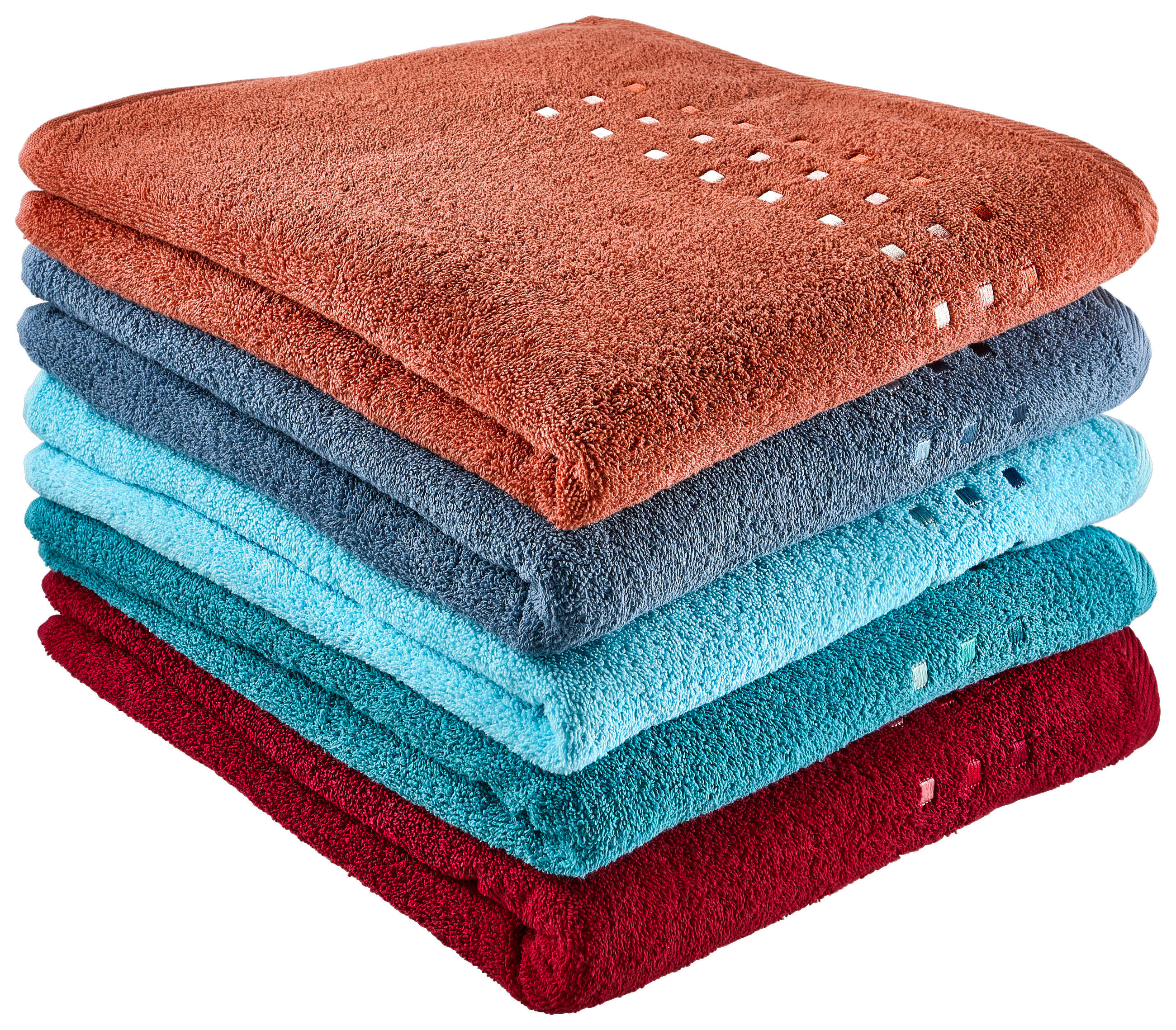DUSCHTUCH Quattro 70/140 cm - Türkis, Basics, Textil (70/140cm) - Esposa