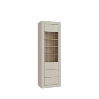 Vitrină, taupe  - taupe, Design (61,3/196/41,4cm) - Xora