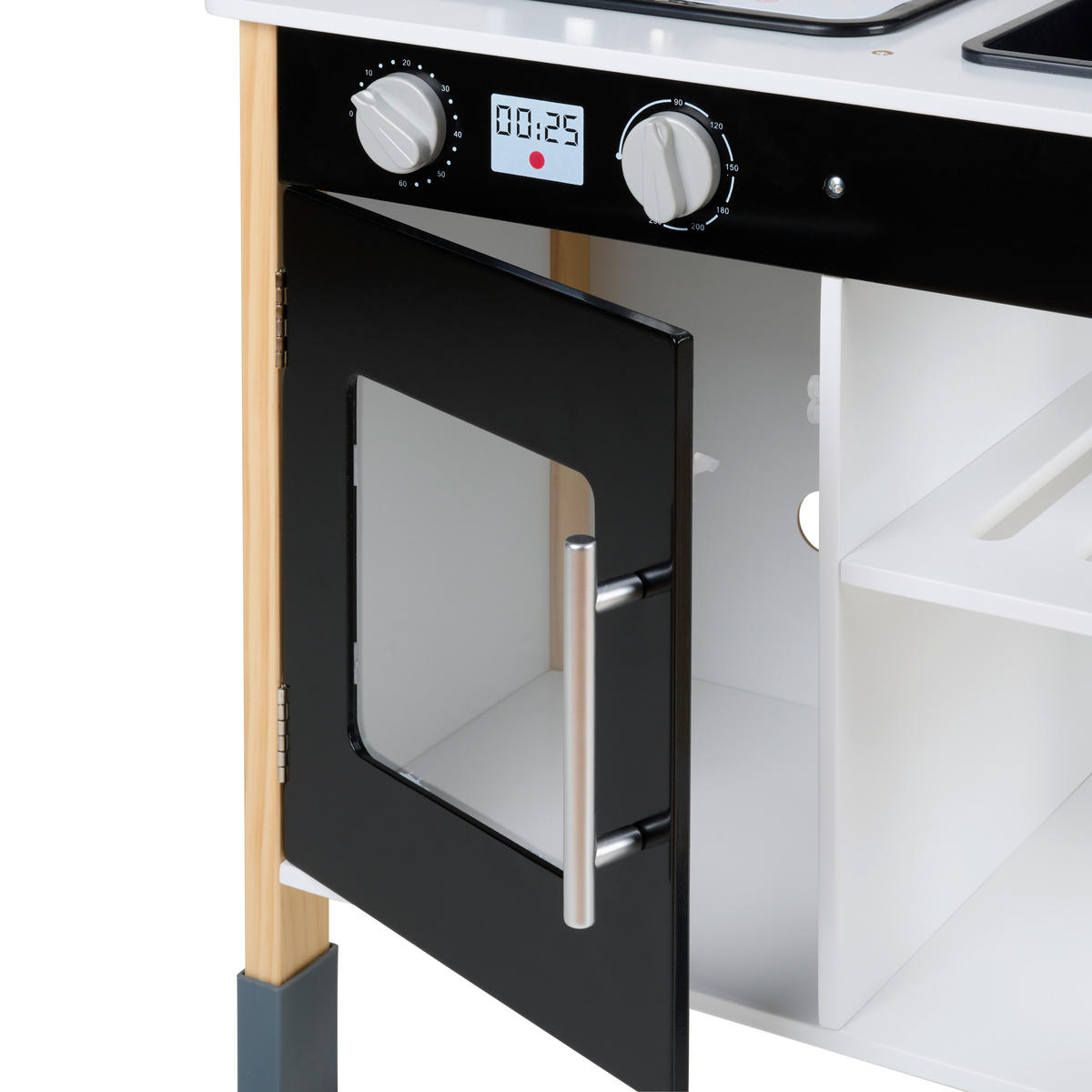 KINDERKÜCHE  - Schwarz/Naturfarben, Trend, Holzwerkstoff/Kunststoff (60/29,5/92cm) - My Baby Lou