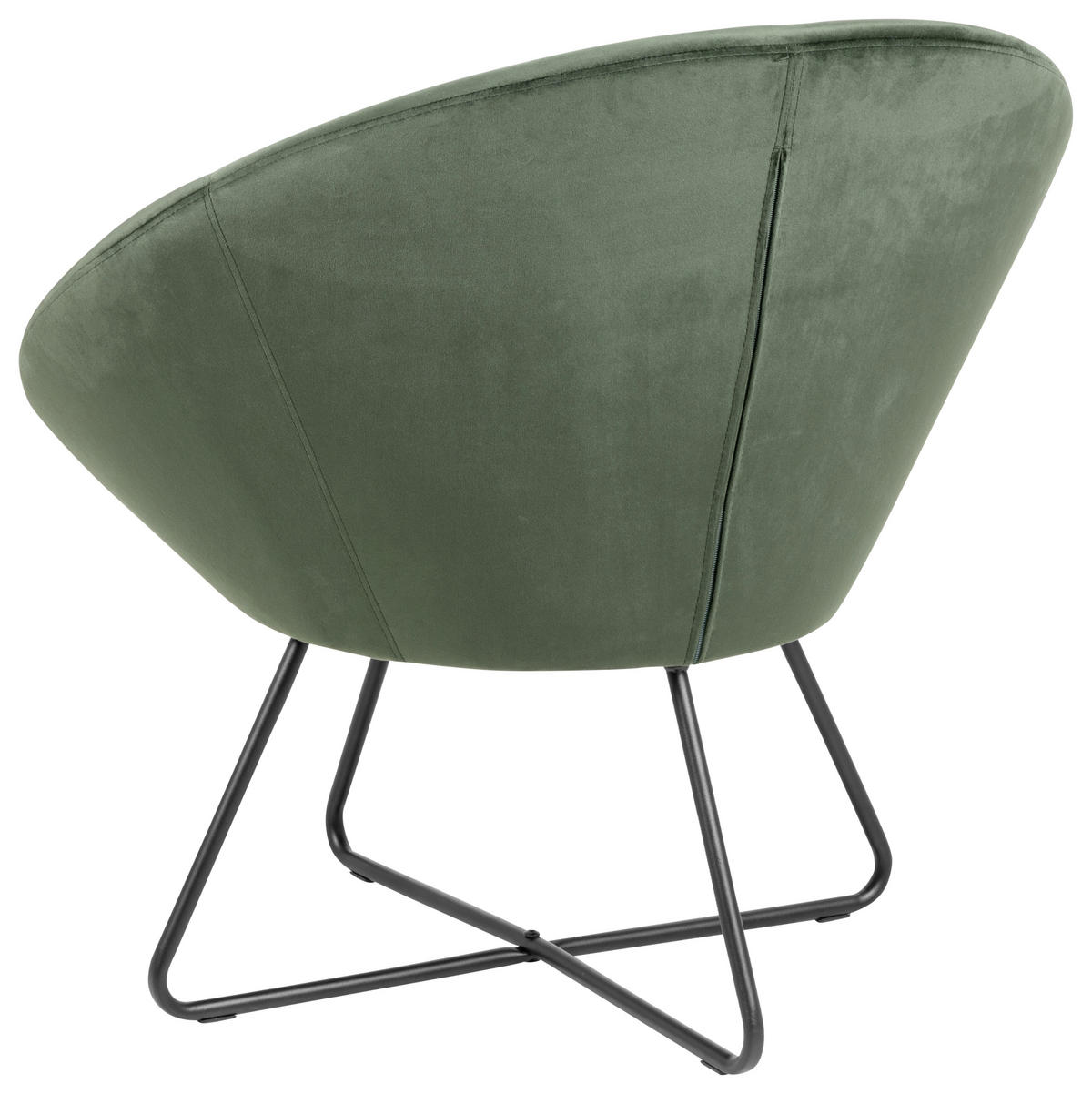 FOTELJ,  temno zelena tekstil - črna/temno zelena, Trend, kovina/tekstil (82,0/79,0/72,5cm) - Livetastic