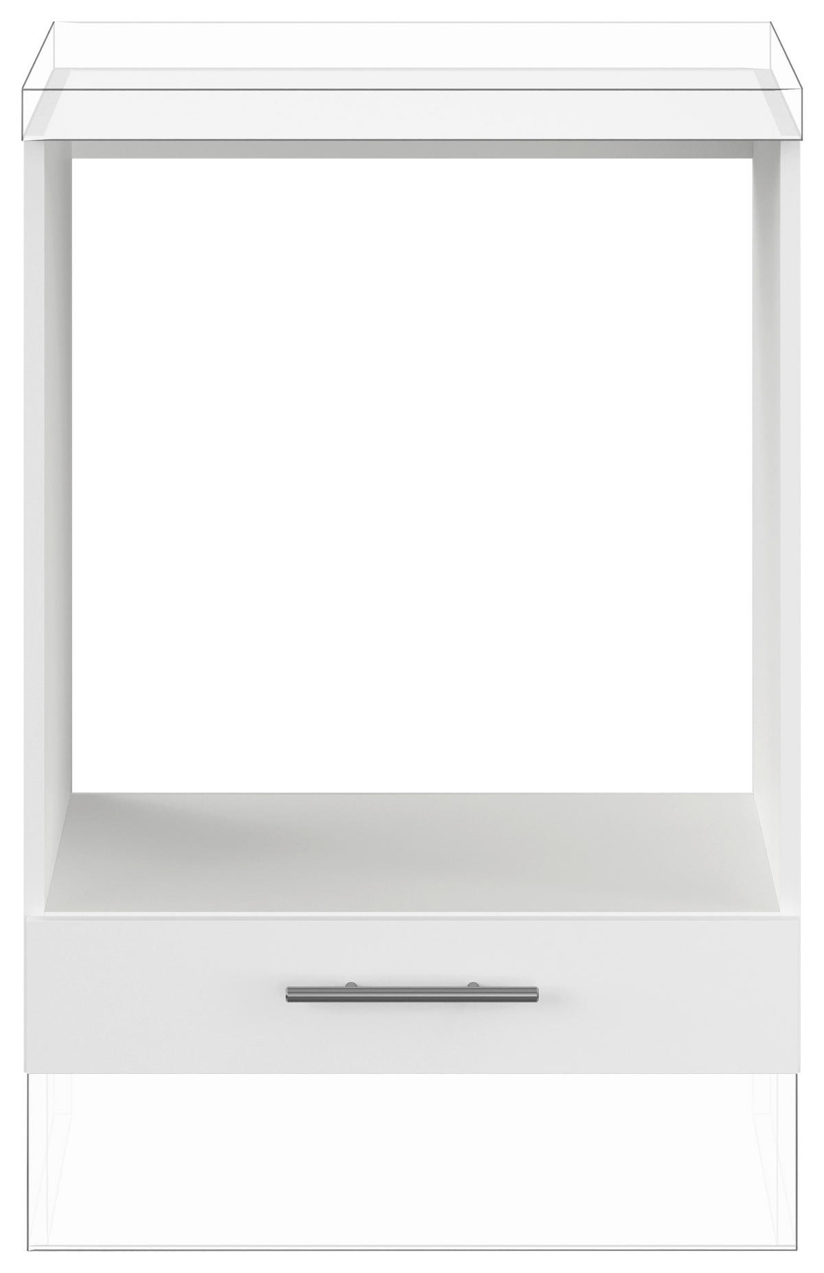 HERDUMBAUSCHRANK 60/87,8/57,6 cm  in Weiß  - Edelstahlfarben/Weiß, Basics, Holzwerkstoff/Metall (60/87,8/57,6cm) - Impuls