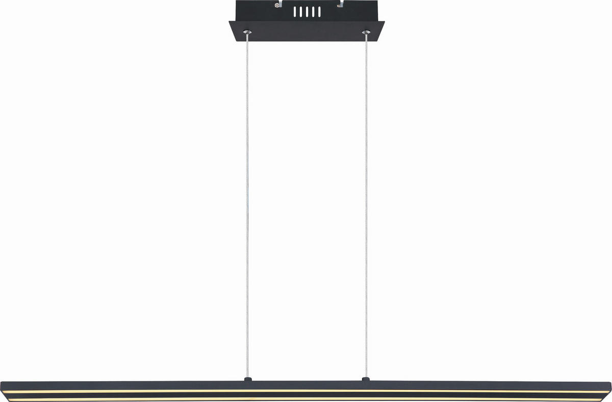 LED-HÄNGELEUCHTE 101/8/120 cm  - Schwarz, Trend, Kunststoff/Metall (101/8/120cm) - Novel
