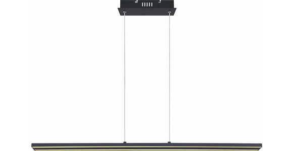 LED-HÄNGELEUCHTE 101/8/120 cm  - Schwarz, Trend, Kunststoff/Metall (101/8/120cm) - Novel
