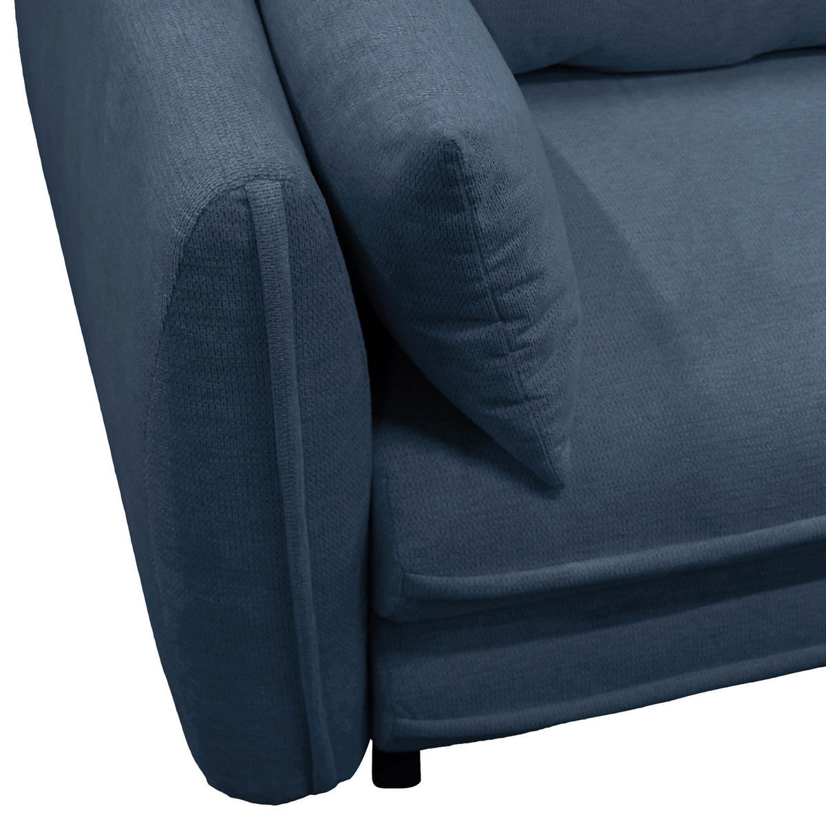ECKSOFA in Struktur Dunkelblau  240/201 cm  - Schwarz/Dunkelblau, Design, Kunststoff/Textil (240/201cm) - MID.YOU