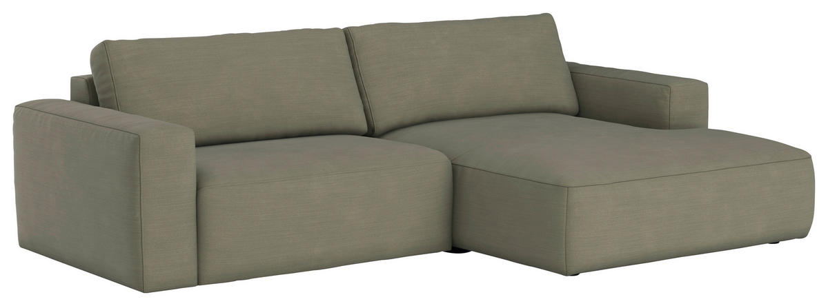 ECKSOFA  Grün Webstoff  - Schwarz/Grün, MODERN, Kunststoff/Textil (283/175cm) - MID.YOU
