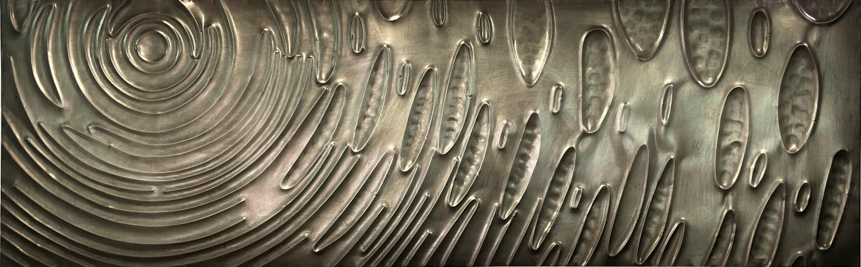 SLIKA NA METALU           - srebrna, Trendi, metal (180cm) - Monee