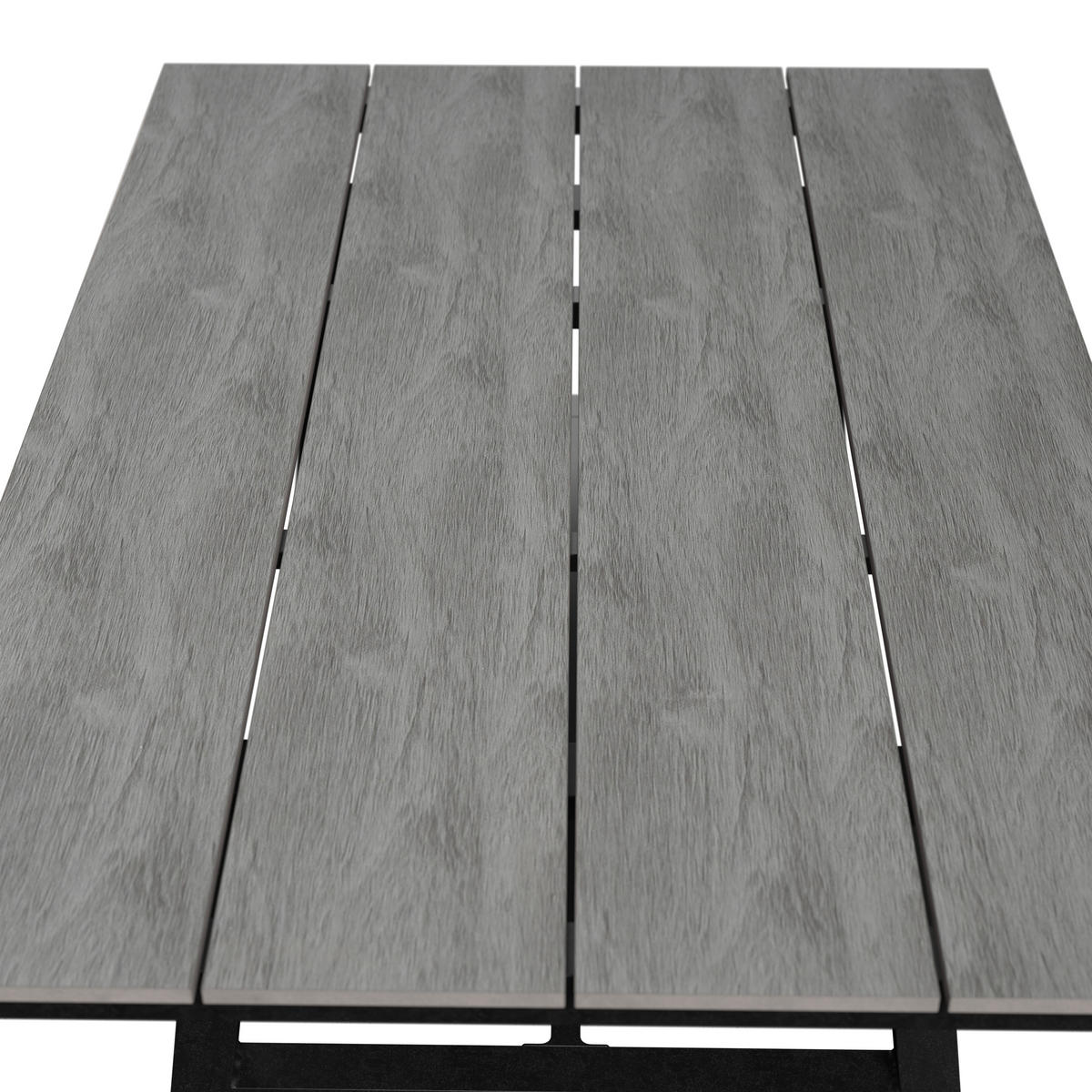 GARTENTISCH Metall, Kunststoff Hellgrau, Dunkelgrau rechteckig  - Dunkelgrau/Hellgrau, Design, Kunststoff/Metall (160/100/68cm) - Amatio