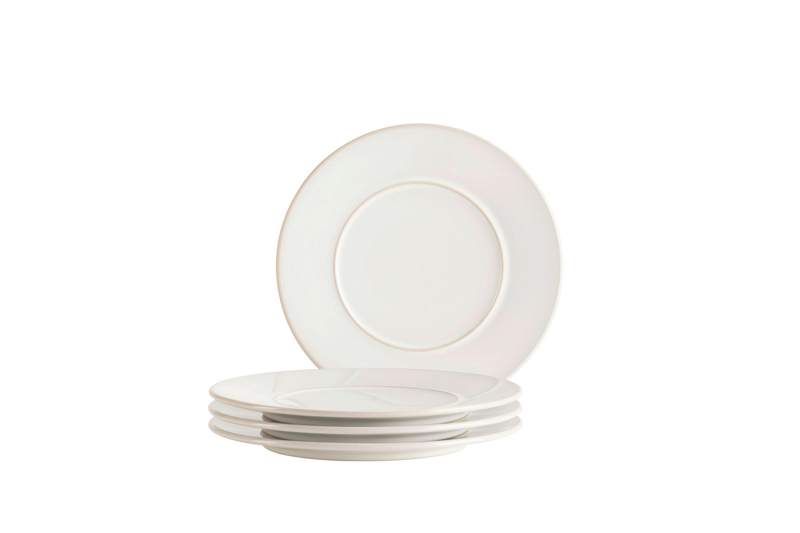 TELLERSET Unico 4-teilig  - Weiß, Basics, Keramik - Mäser