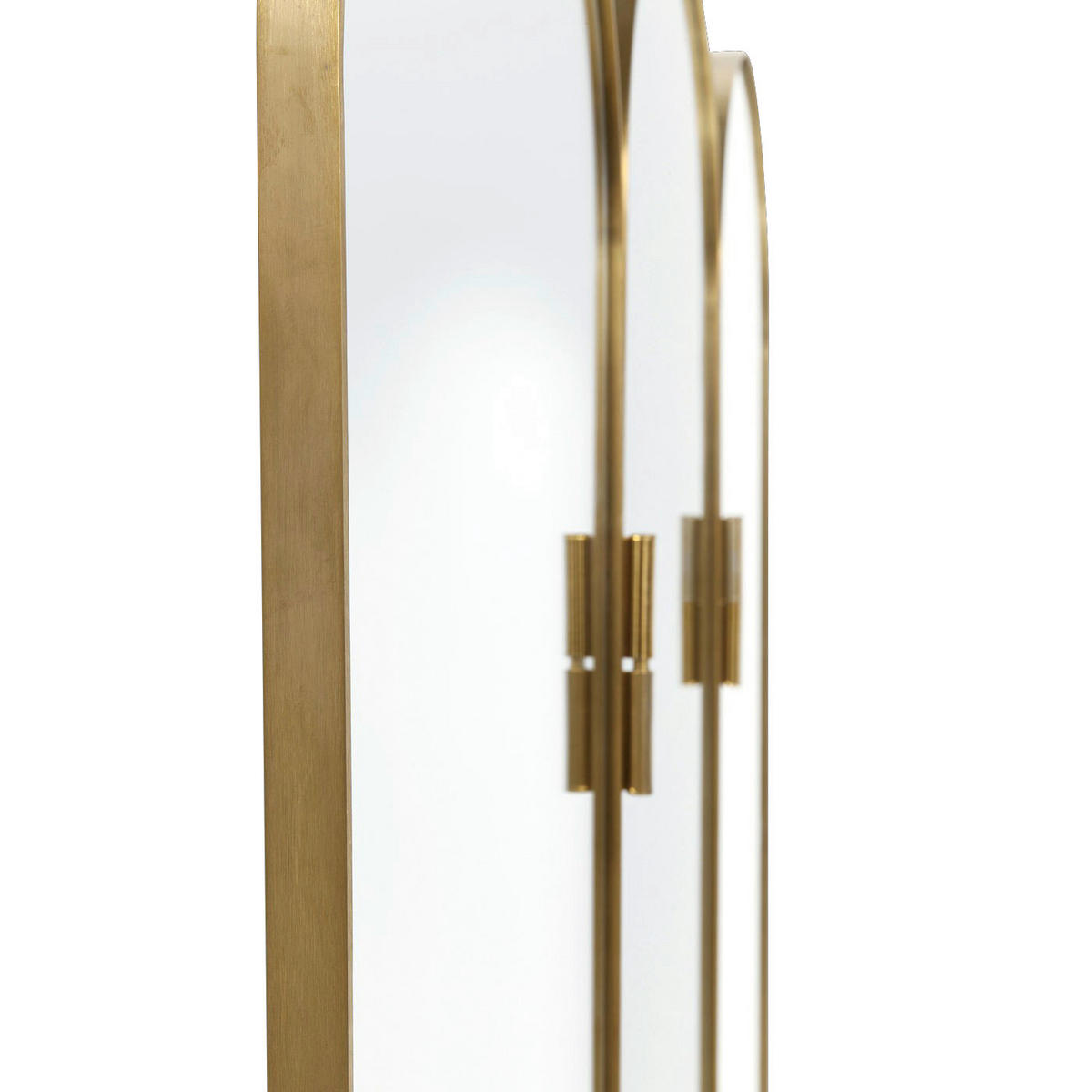PARAVENT mit 3  Flügel - Goldfarben, Trend, Glas/Metall (106/166/31cm) - Kare-Design