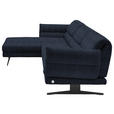 ECKSOFA Dunkelblau Flachgewebe  - Schwarz/Dunkelblau, Design, Textil/Metall (176-217/279-327cm) - Dieter Knoll