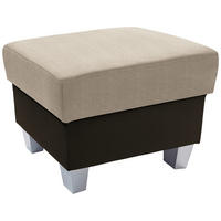 PALL i textil mörkbrun, beige  - beige/silver, Klassisk, trä/textil (68/43/47cm) - Livetastic
