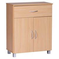 KOMÓD 60/75/30 cm  - bükk/szürke, Konventionell, műanyag/faalapú anyag (60/75/30cm) - MID.YOU