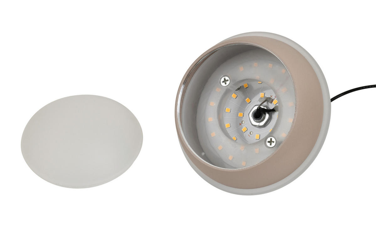 LED-HÄNGELEUCHTE Biarritz 46/150/46 cm  - Sandfarben, Design, Kunststoff/Metall (46/150/46cm)