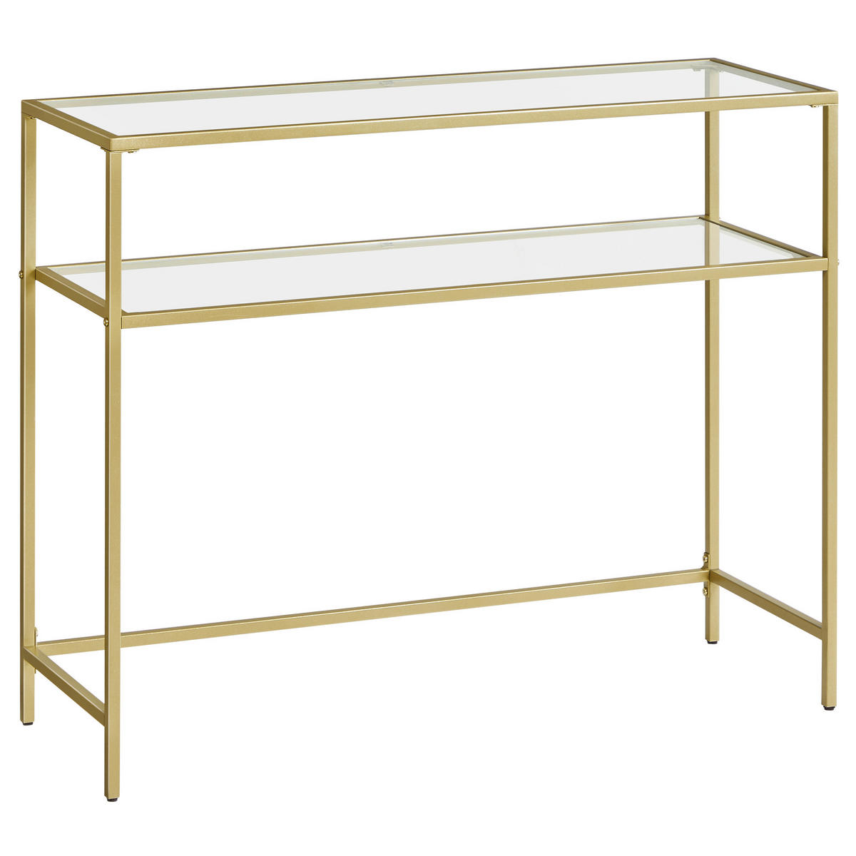 KONSOLENTISCH Goldfarben  100/80/35 cm  - Goldfarben, Trend, Glas/Metall (100/80/35cm) - Boxxx