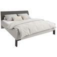 BETT 180/200 cm,  in Braun, Grau, gepolstertes Kopfteil,  - Schieferfarben/Braun, KONVENTIONELL, Textil (180/200cm) - Dieter Knoll