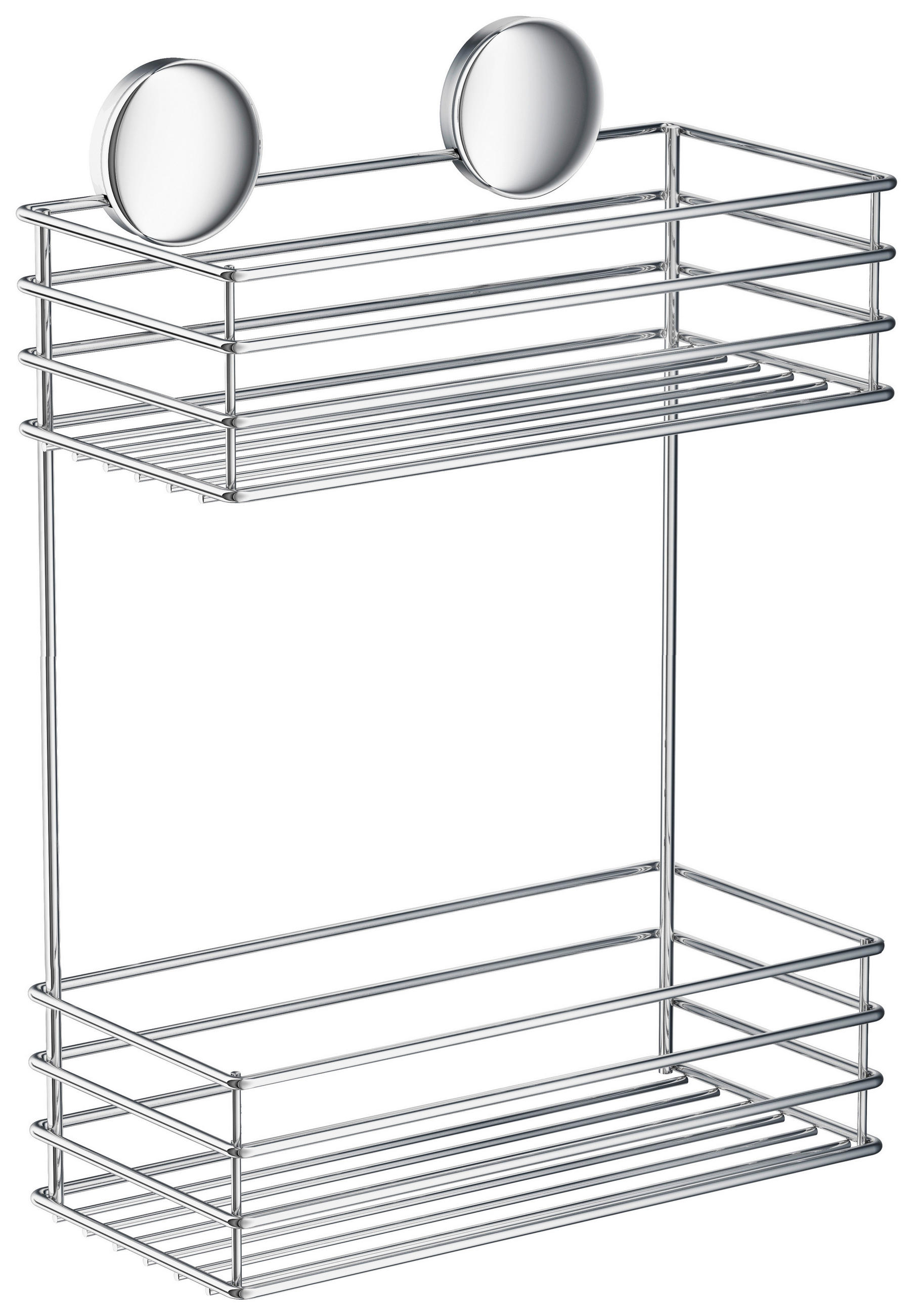 SPRCHOVÝ KOŠ - barvy chromu, Basics, kov (25/27/12cm)