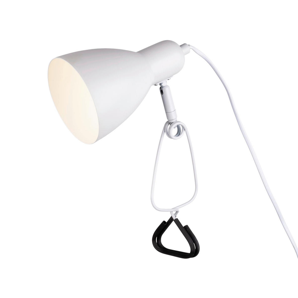 KLEMMLEUCHTE 17/10,5/28 cm   - Weiß, KONVENTIONELL (17/10,5/28cm) - Näve
