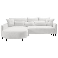 ECKSOFA Creme Chenille  - Creme/Schwarz, MODERN, Textil/Metall (200/285cm) - Carryhome