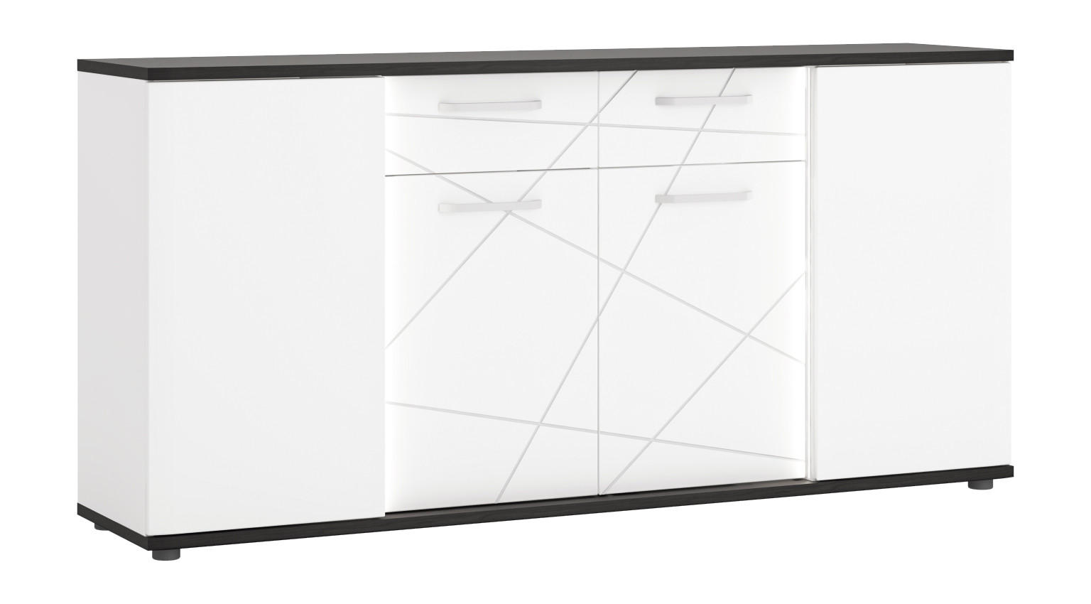 Kommode Venezia Eiche Dekor/weiß B: 181,8 Cm