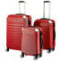 REISEKOFFERSET 3-TEILIG - Rot, Basics, Textil