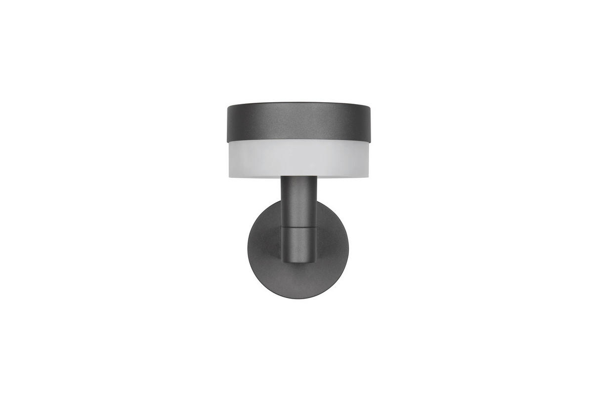 AUßENWANDLEUCHTE 16,5/22/22,5 cm   - Anthrazit/Weiß, Design, Kunststoff/Metall (16,5/22/22,5cm)