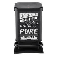 ABFALLEIMER 20 L  - Schwarz/Weiß, KONVENTIONELL, Kunststoff (29,3/26,6/45,7cm) - Rotho