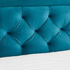 BOXSPRINGBETT 180/200 cm  in Türkis  - Türkis/Schwarz, KONVENTIONELL, Textil/Metall (180/200cm) - Carryhome