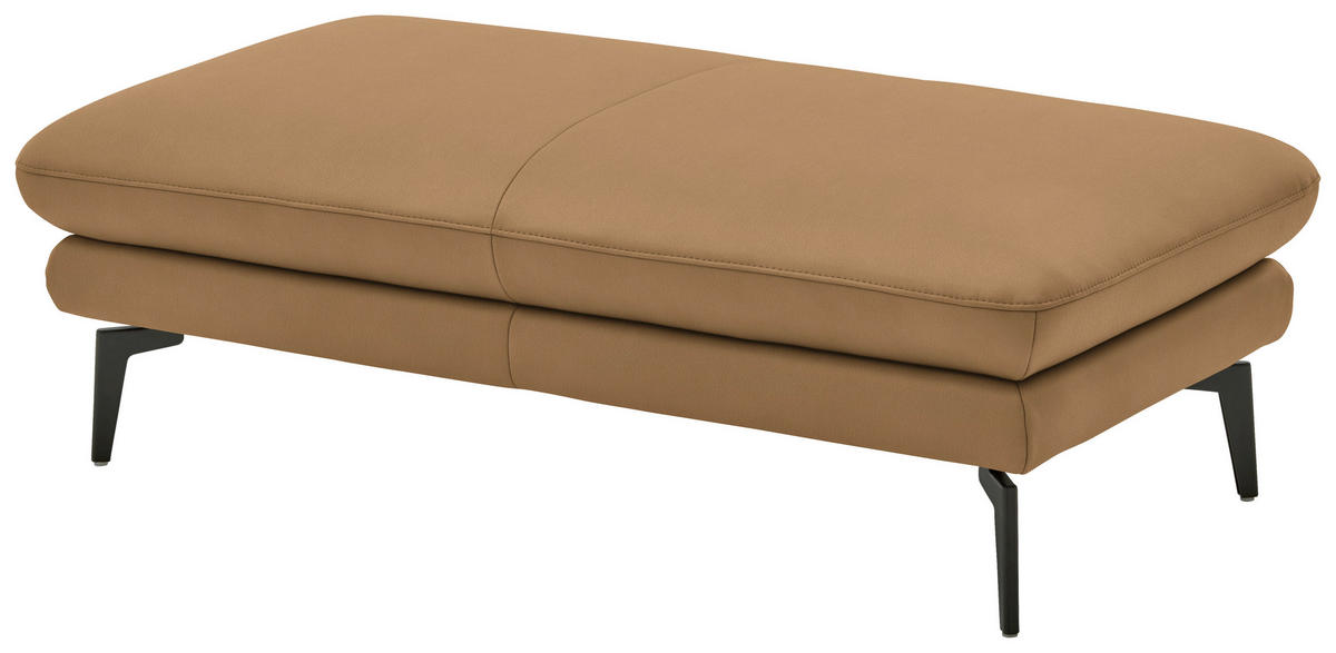 3-SITZER-SOFA in Leder Honig  - Schwarz/Honig, Design, Leder/Metall (222/86/104cm) - Dieter Knoll