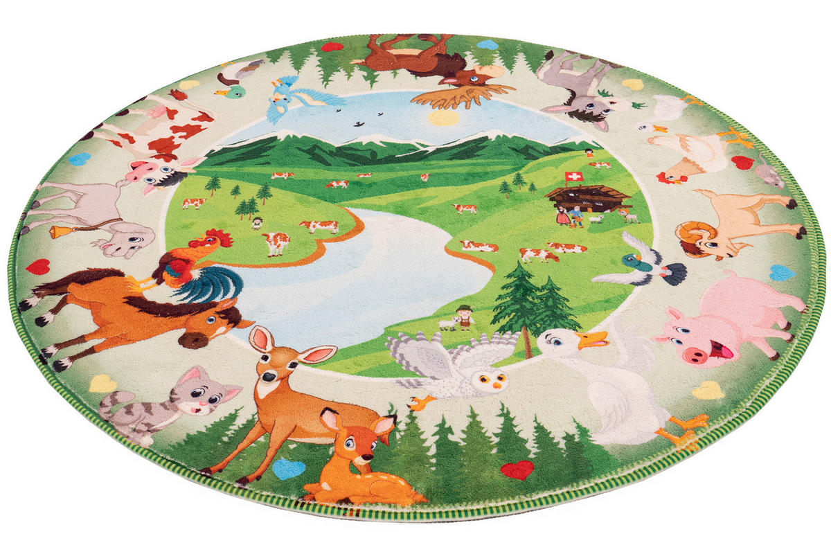 KINDERTEPPICH 80 cm  - Multicolor, Trend, Textil (80cm) - Obsession