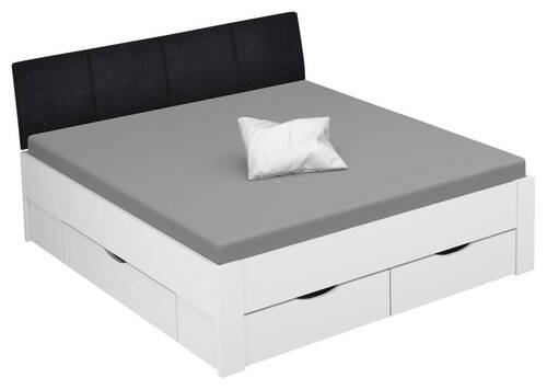 STAURAUMBETT 180/200 cm  in Weiß  - Schwarz/Weiß, Design, Holzwerkstoff (180/200cm) - Xora