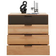 KOMMODE  in 91,5/84,7/44,2 cm  - Dunkelbraun/Erlefarben, Natur, Glas/Holz (91,5/84,7/44,2cm) - Valnatura