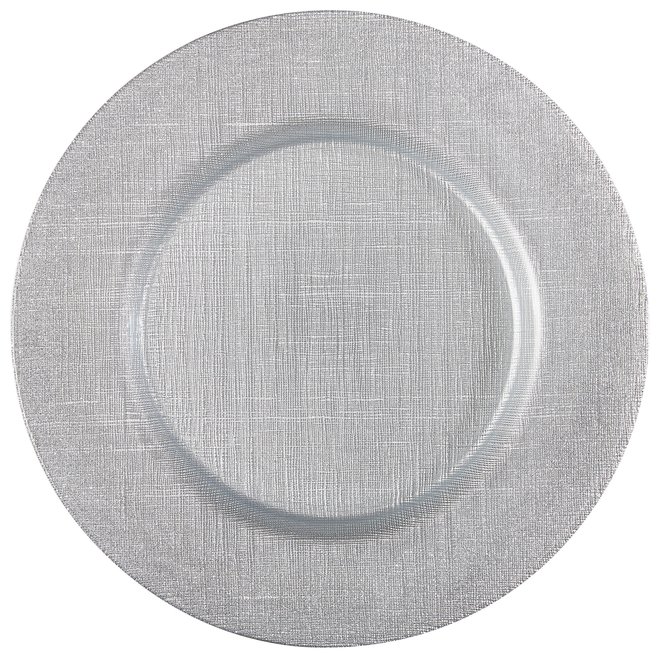 PLATZTELLER Glas  - Silberfarben, KONVENTIONELL, Glas (33cm) - Novel
