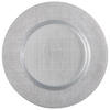 PLATZTELLER Glas  - Silberfarben, KONVENTIONELL, Glas (33cm) - Novel