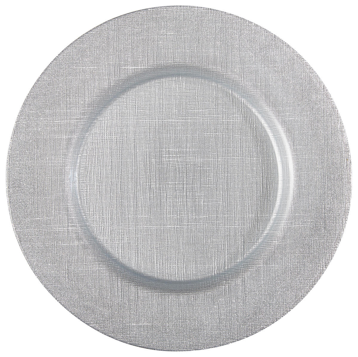 PLATZTELLER Glas  - Silberfarben, KONVENTIONELL, Glas (33cm) - Novel