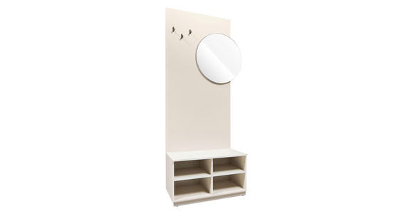 GARDEROBE 3-teilig  in 96/205/40 cm  - Kaschmir, Design, Glas/Holzwerkstoff (96/205/40cm) - Carryhome