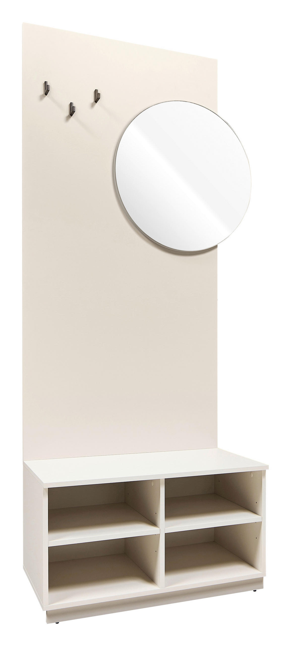 GARDEROBE 3-teilig  in 96/205/40 cm  - Kaschmir, Design, Glas/Holzwerkstoff (96/205/40cm) - Carryhome