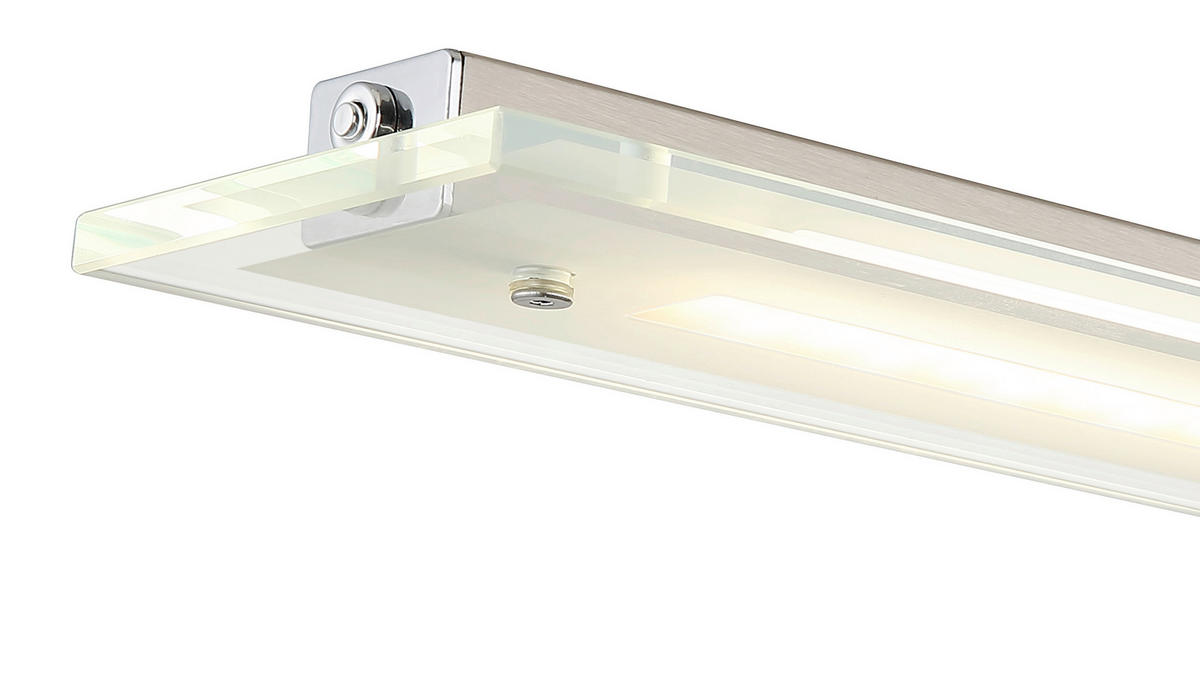 LED-HÄNGELEUCHTE 64/9/150 cm  - Klar/Nickelfarben, Design, Glas/Metall (64/9/150cm) - Globo