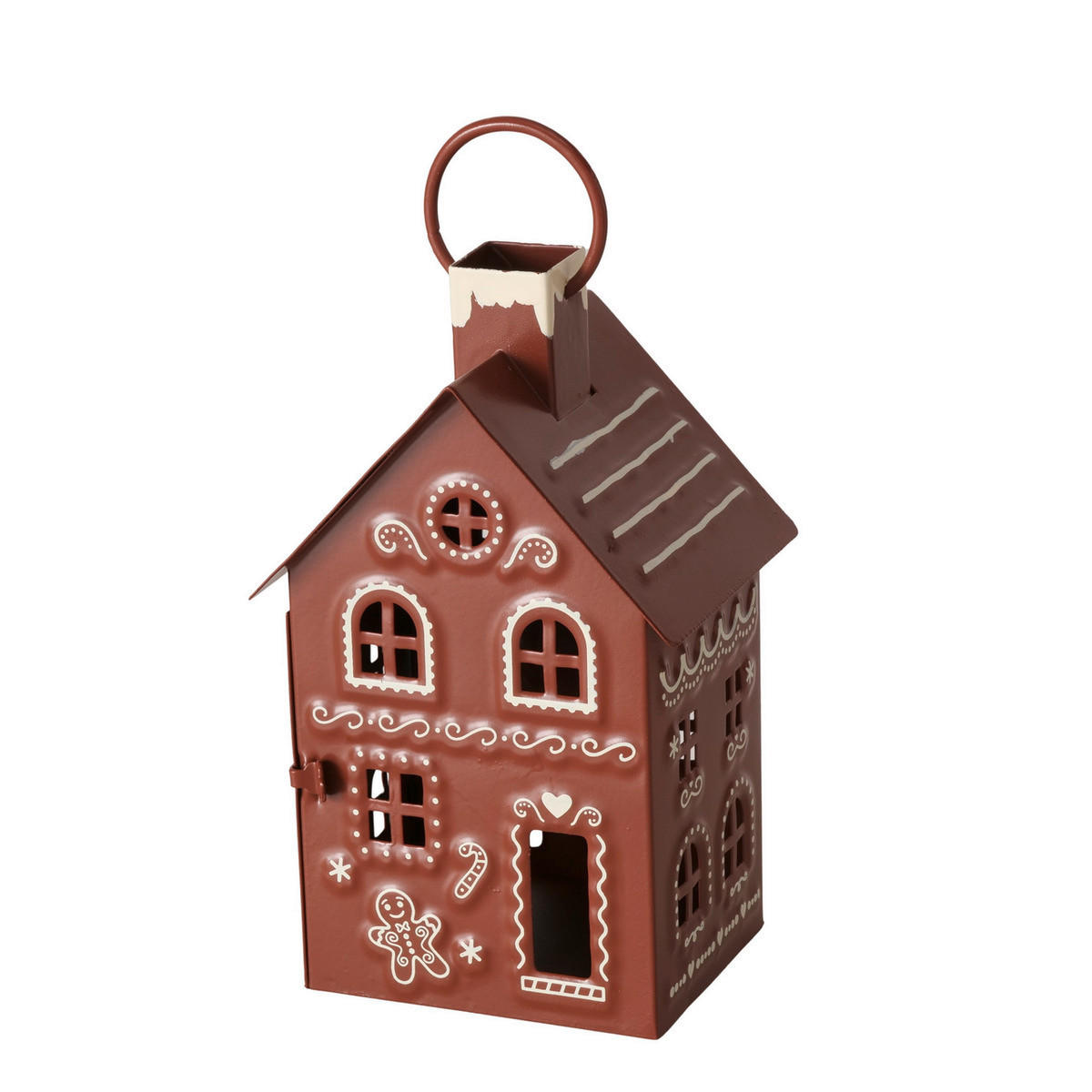 LUCERNA kov - bílá/hnědá, Basics, kov (9/7,5/14,5cm)