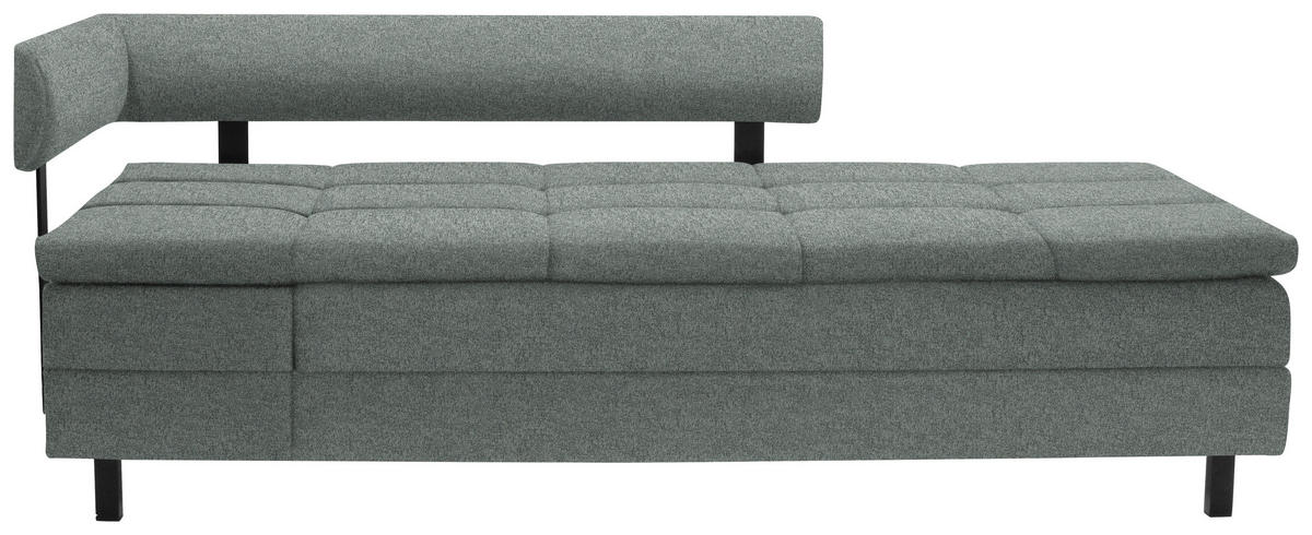 LIEGE  in Flachgewebe Türkis  - Türkis/Schwarz, MODERN, Textil/Metall (208/77/98cm) - Joka