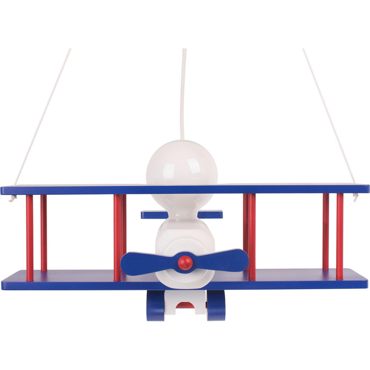 KINDERHÄNGELEUCHTE 42/45/75 cm   - Blau/Rot, KONVENTIONELL, Holz (42/45/75cm)