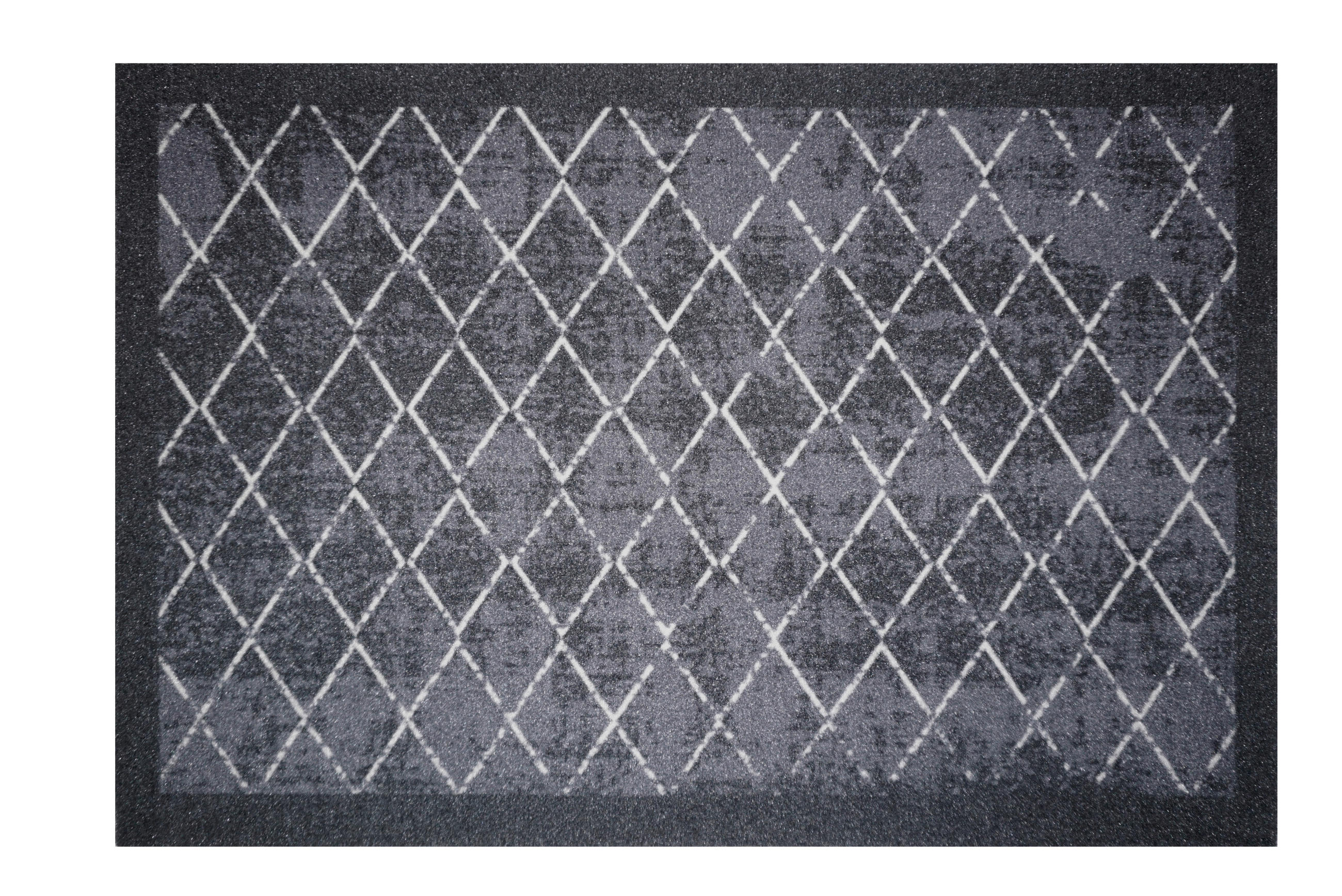 FUßMATTE 80/120 cm  - Schwarz/Weiß, Basics, Kunststoff/Textil (80/120cm) - Esposa