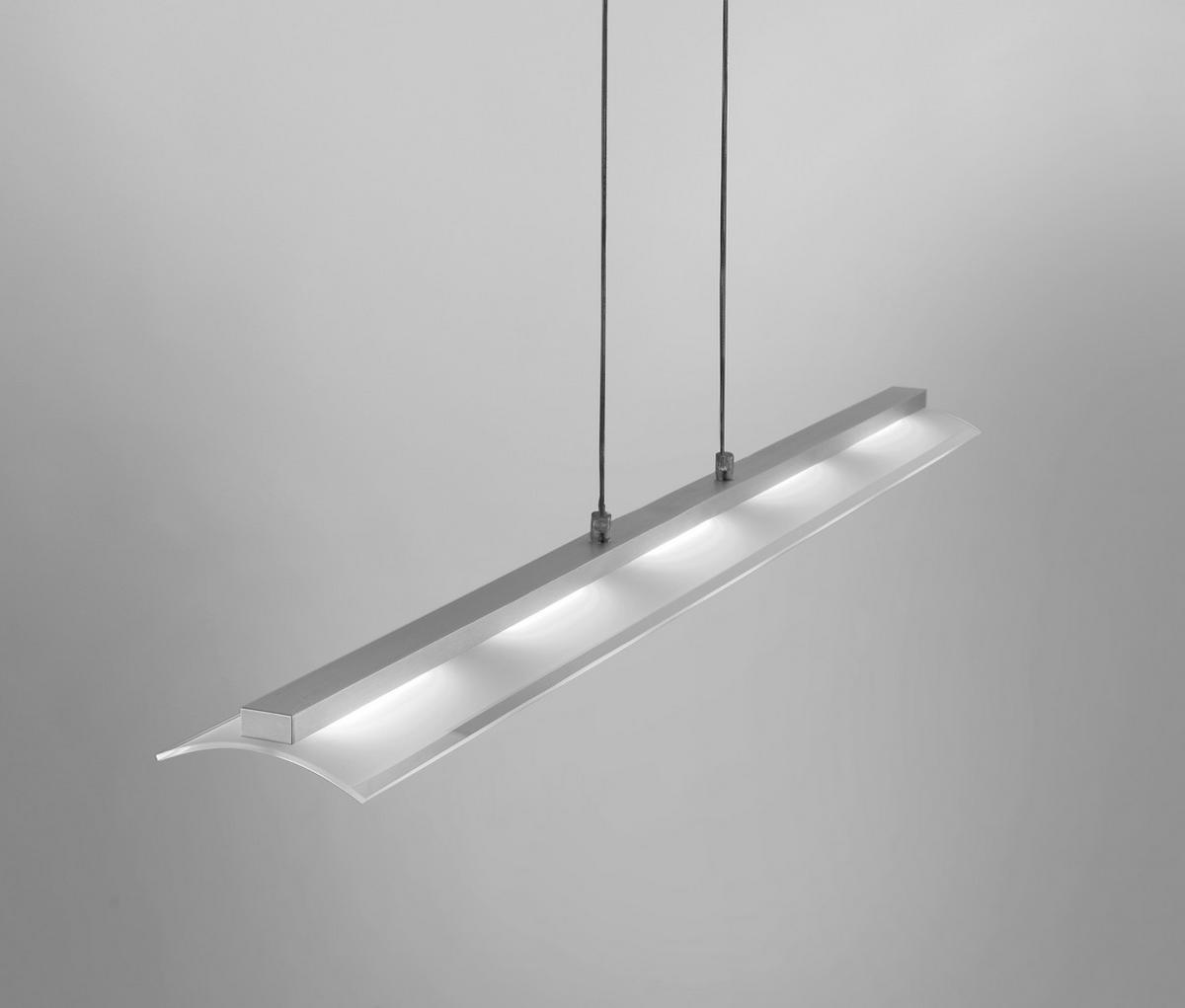 LED-DECKENLEUCHTE 100/8,0/120 cm    - Edelstahlfarben, Design, Glas/Kunststoff (100/8,0/120cm)
