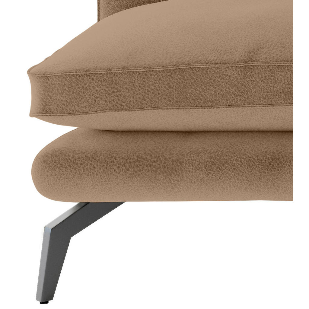 Thumbnail - Livetastic Sitzgarnitur Bali, Braun, Textil, Füllung: Daunen, Silikon, 250x202 cm, Made in EU, planbar, Rücken echt, ind...